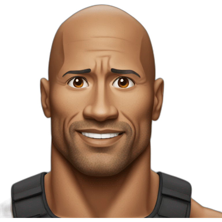 Dwayne Johnson without muscles emoji