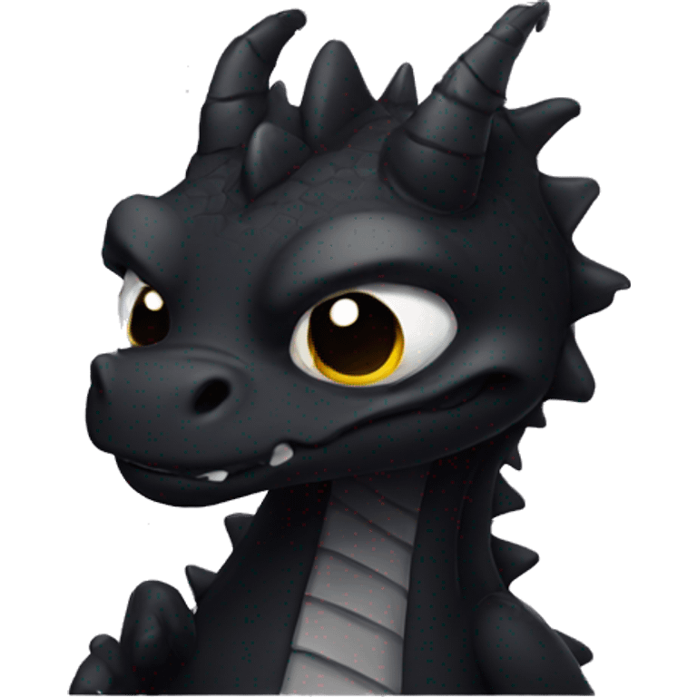 sad black dragon emoji