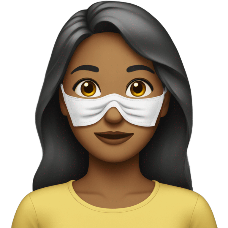 Clean girl with mask  emoji