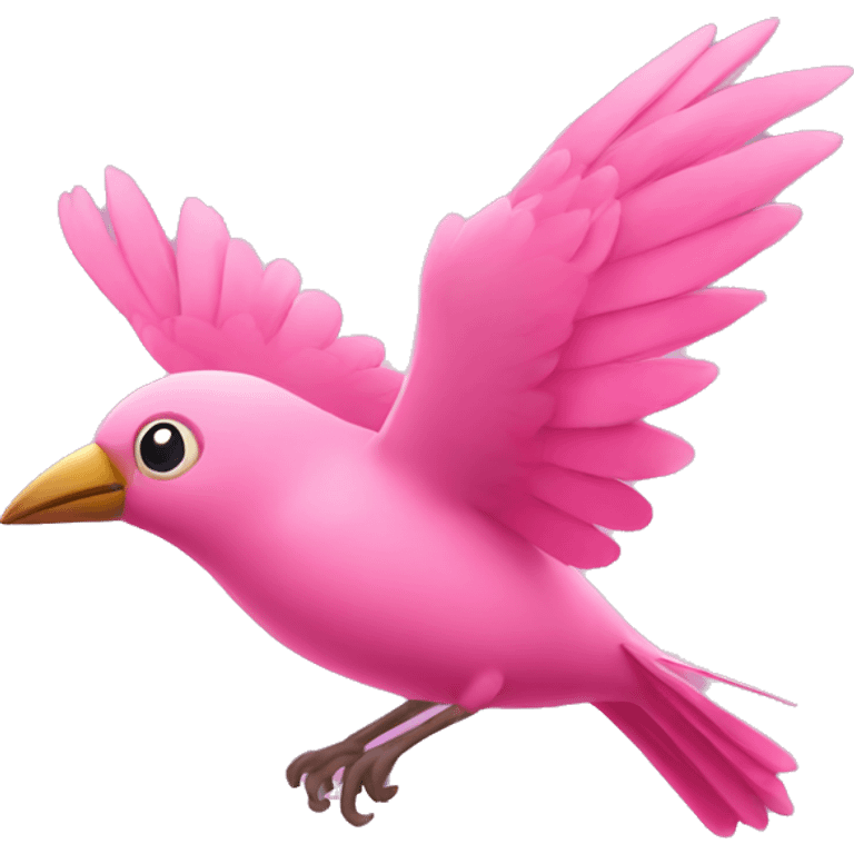 pink Bird flying emoji