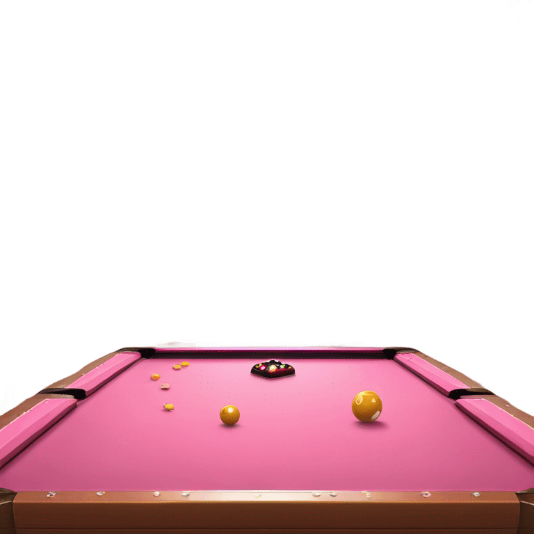 Pink pool table with sparkles and vines of roses  emoji