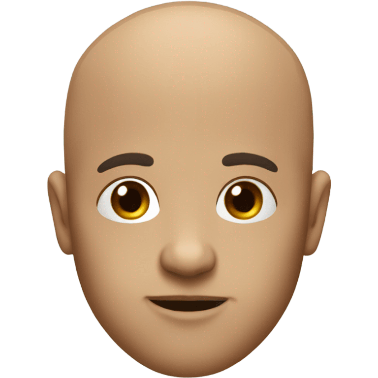 Small lips big head bald man  emoji