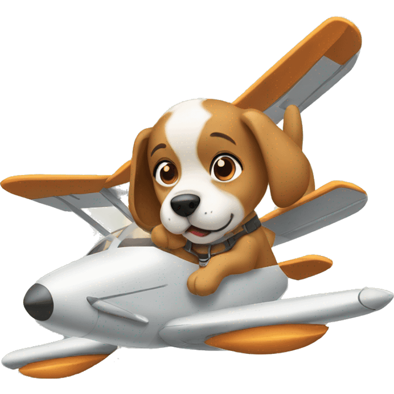 A dog in plane  emoji