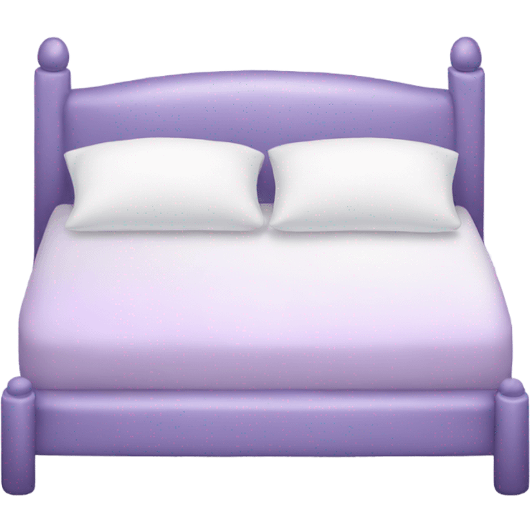 Lilac bed with white pillows  emoji