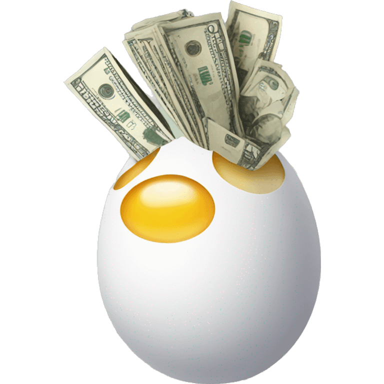 egg holding money emoji