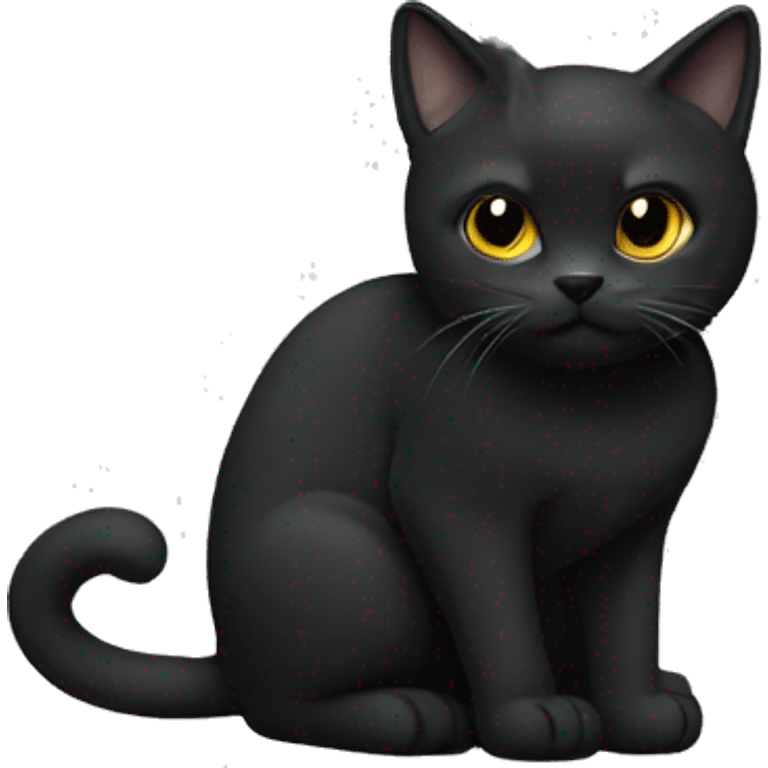 a black smoke cat emoji