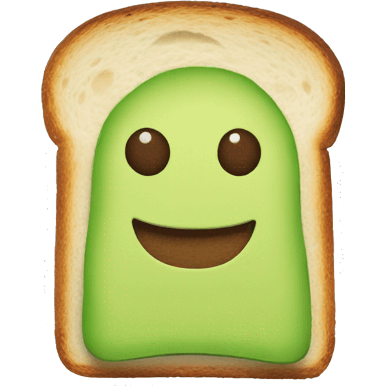 Toast with avocado  emoji