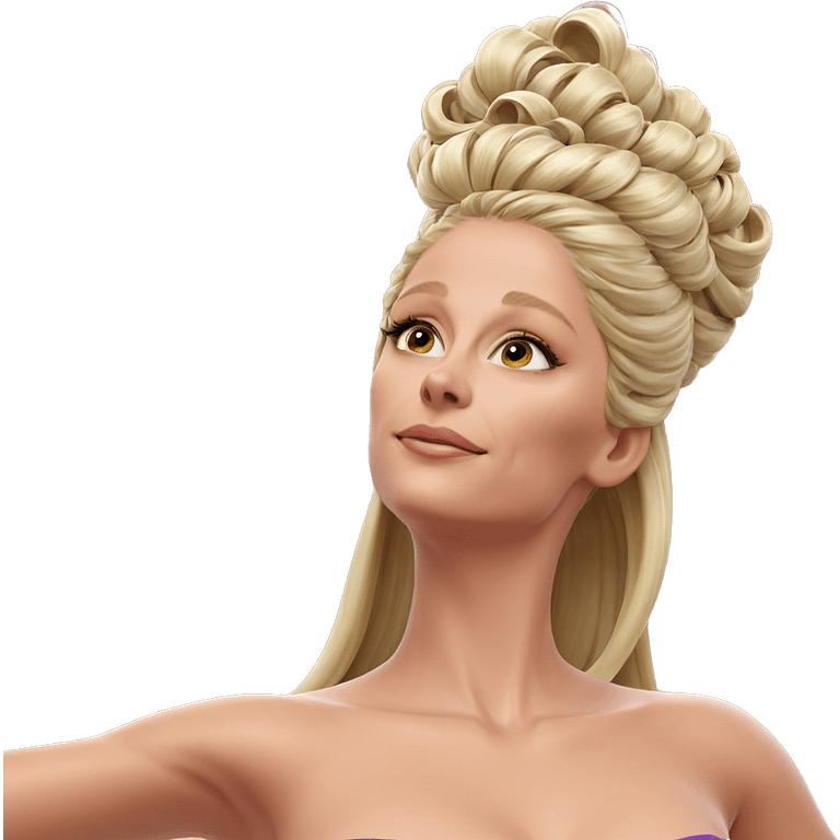 blonde girl in flowing dress emoji