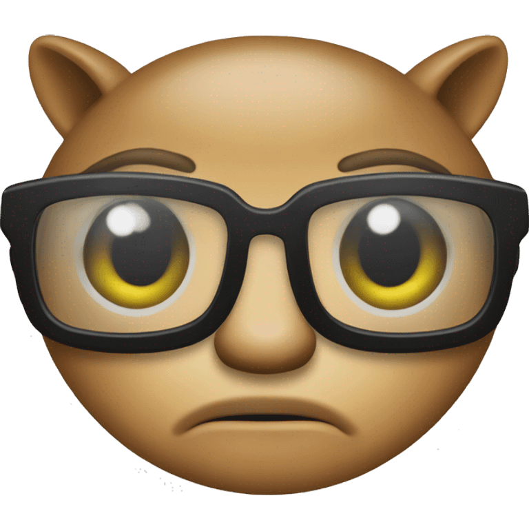 Rana con lentes emoji