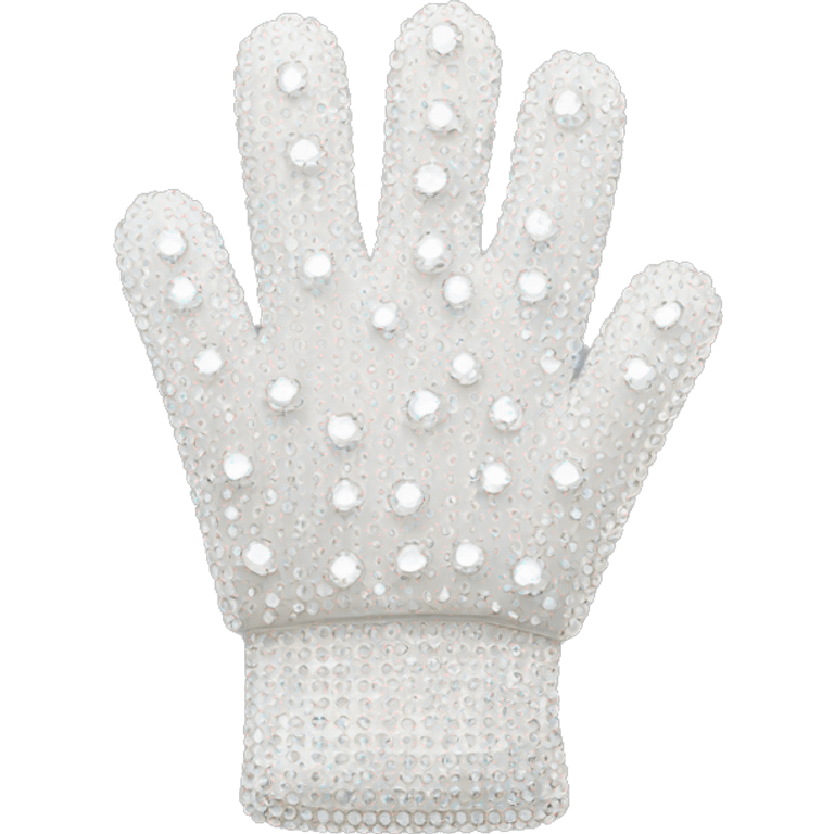 white rhinestone glove  emoji