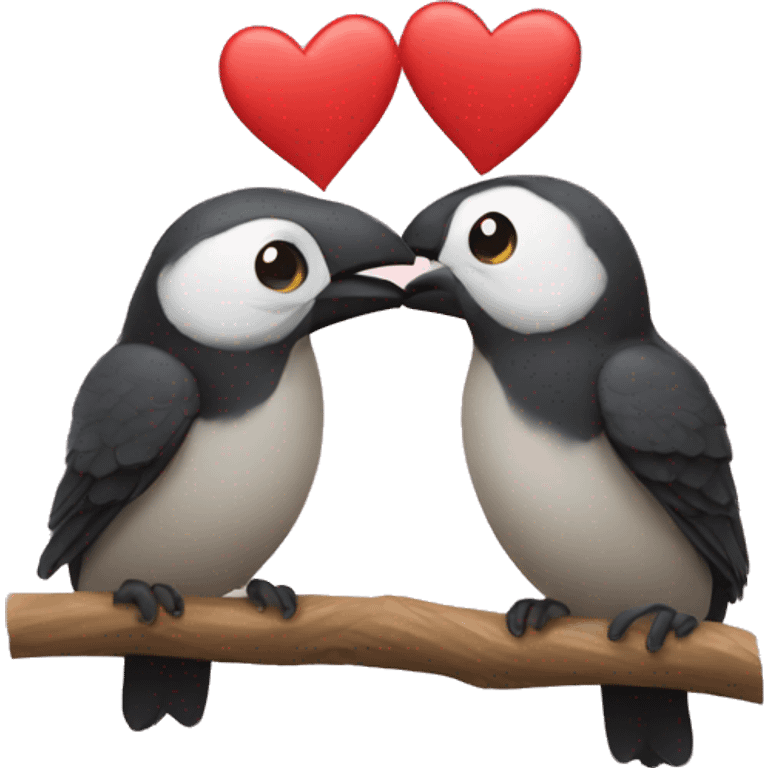 2 perches kissing emoji