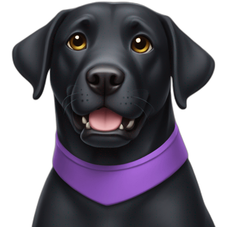 a black labrador in a dino costume emoji