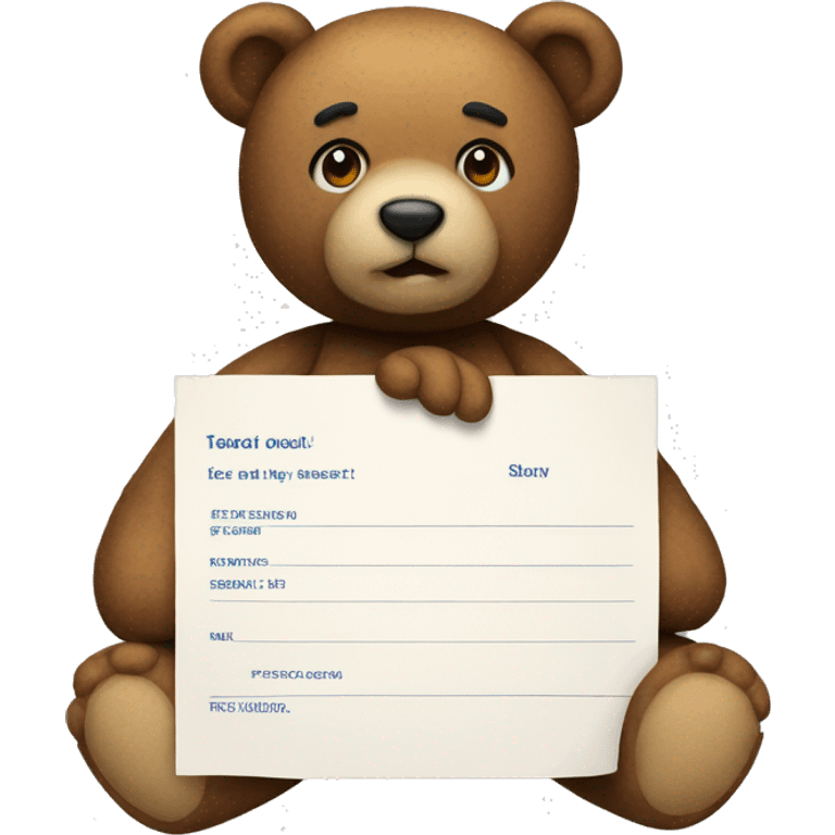 teddy bear ballot emoji