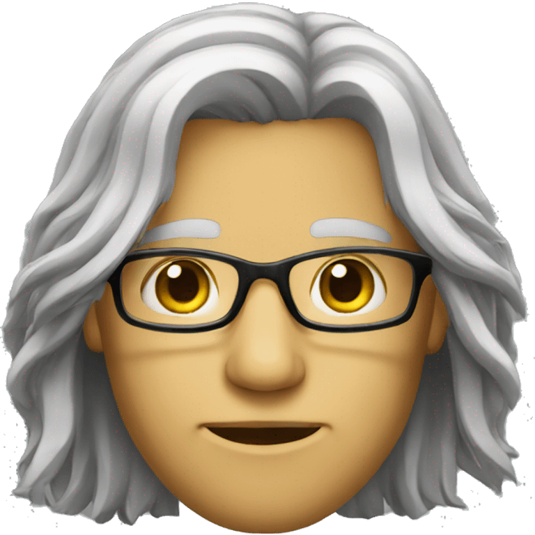 long hair guy with eyewear emoji