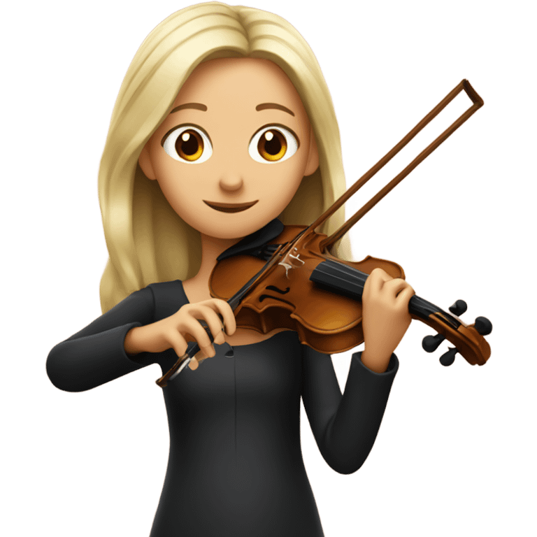 Girl playing violin emoji