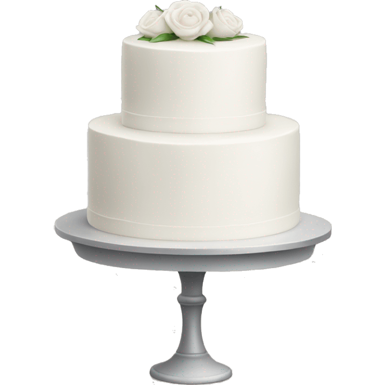 White wedding cake no flowers emoji