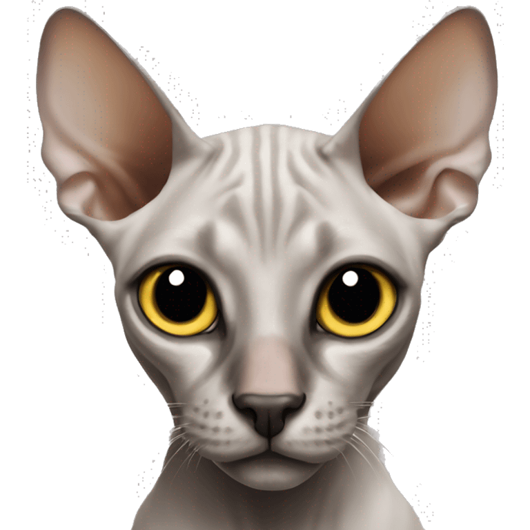 A sphinx cat with a black spot on its nose emoji