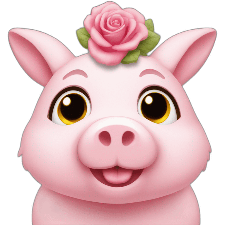 Cochon lapin rose emoji