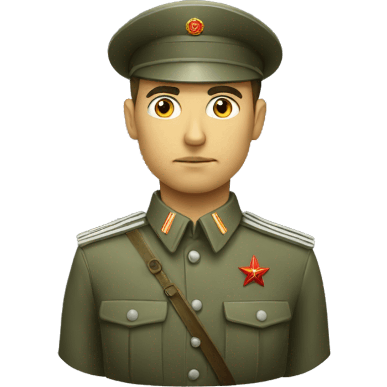 ussr soldier serious with takes emoji