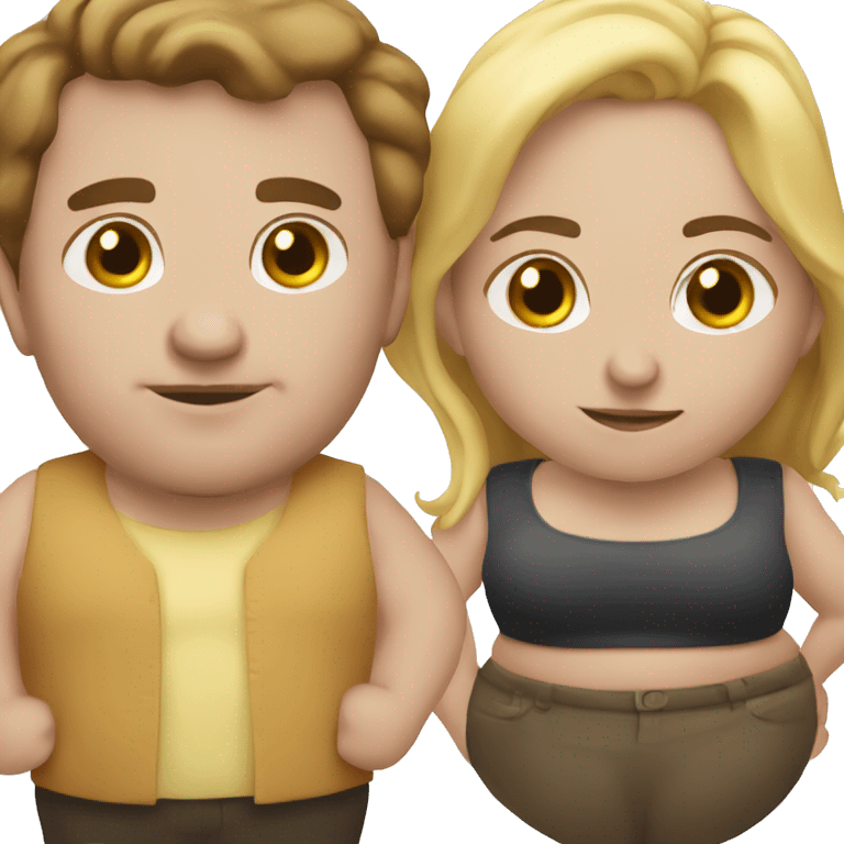 A couple of fat people  emoji