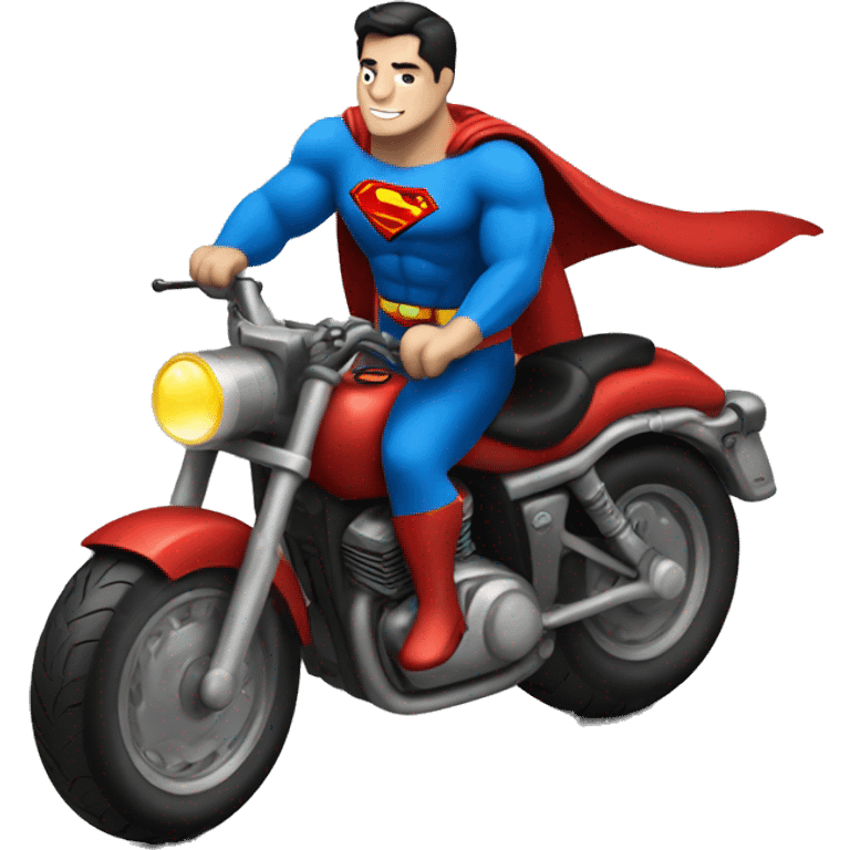 superman on a motorcycle  emoji