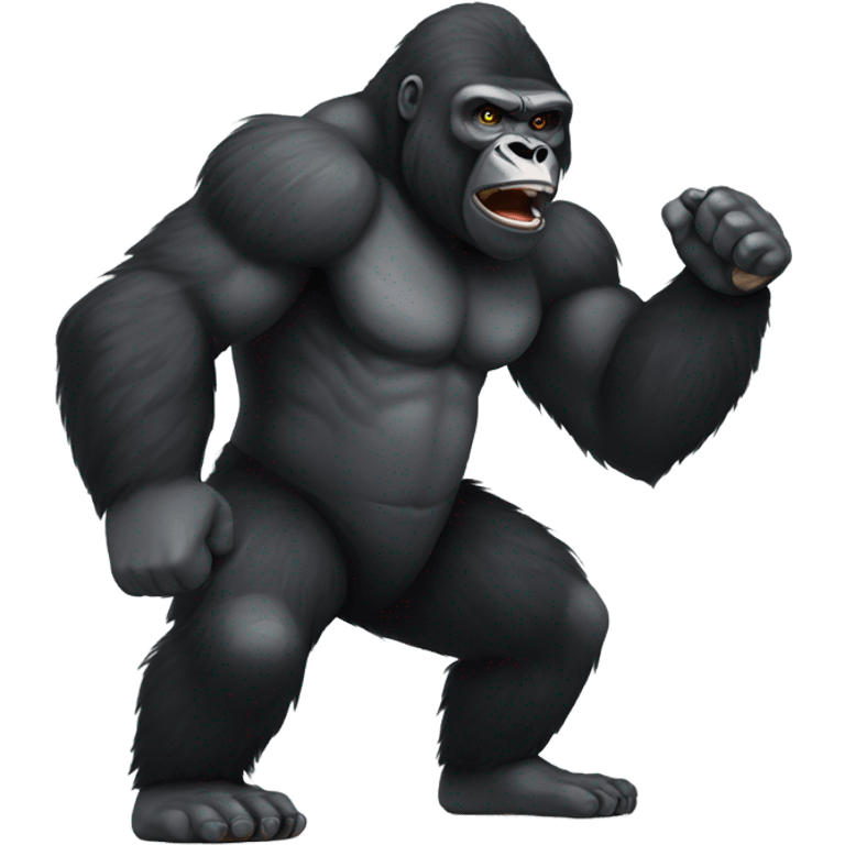 gorilla in fighting stance  emoji