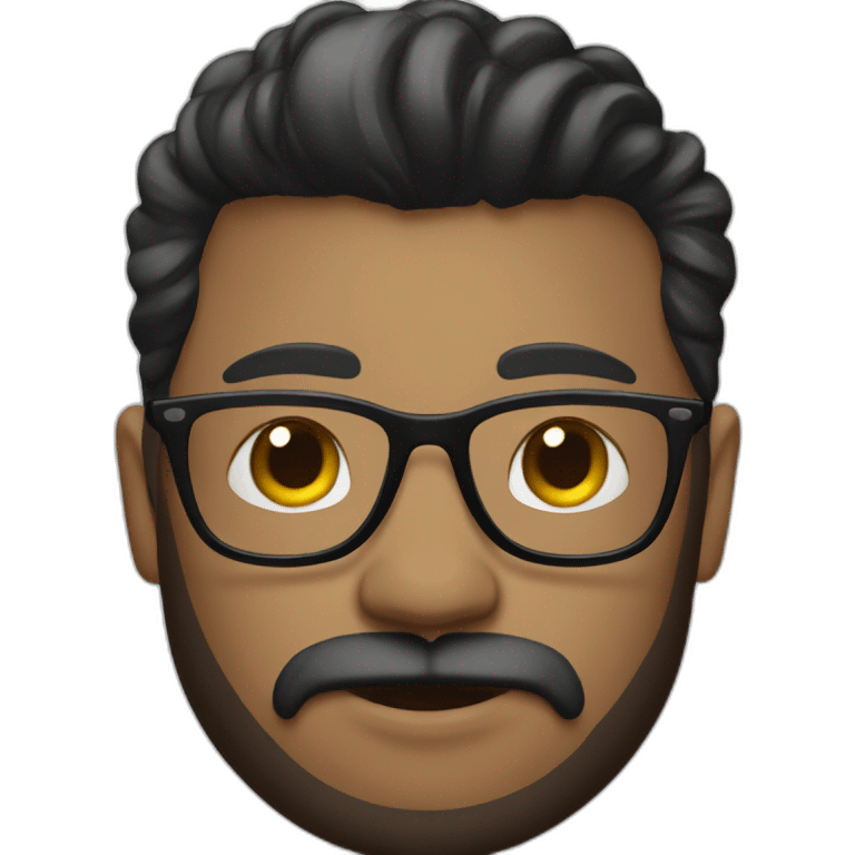 a wanna be creative director sithe skin hipster look emoji