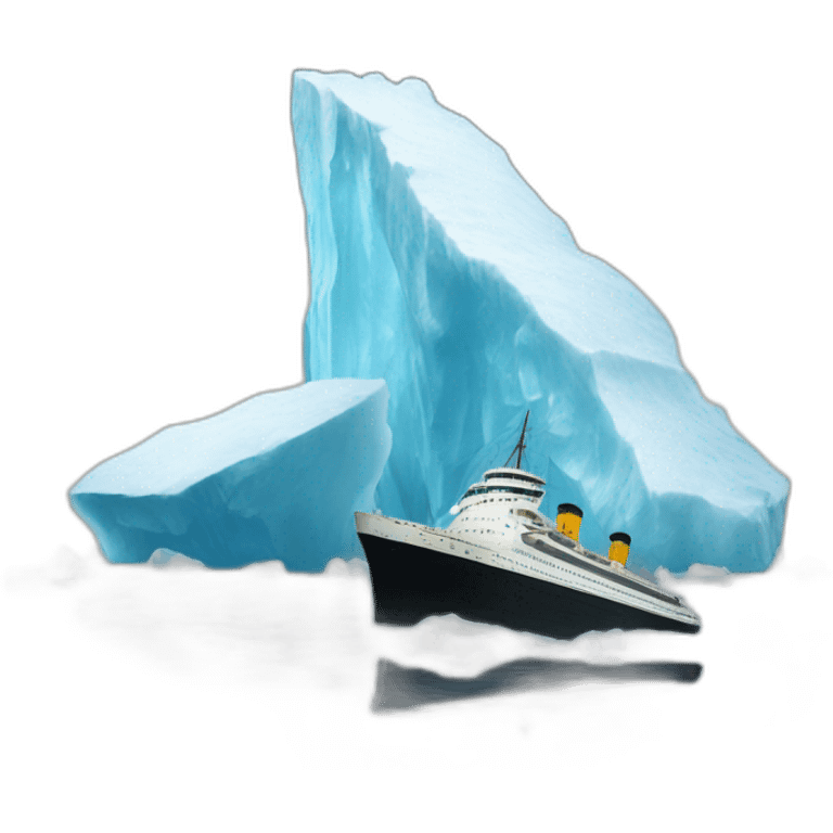 Iceberg got broken by titanic emoji