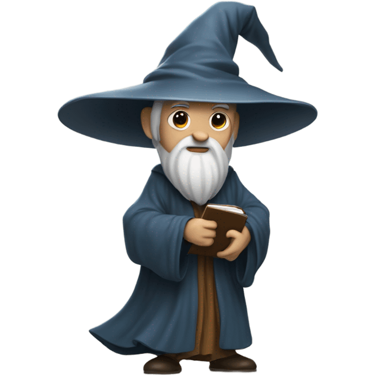 wizard holding  hard disk emoji