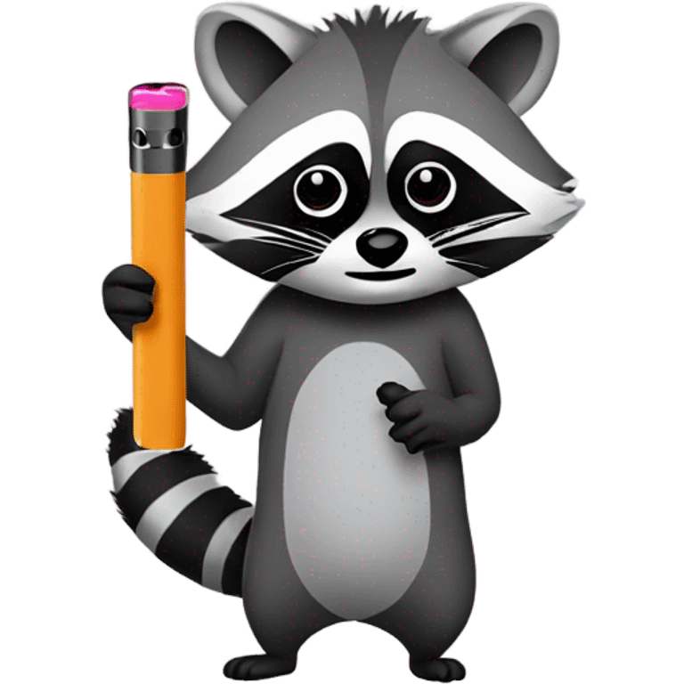 Raccoon holding a juul emoji