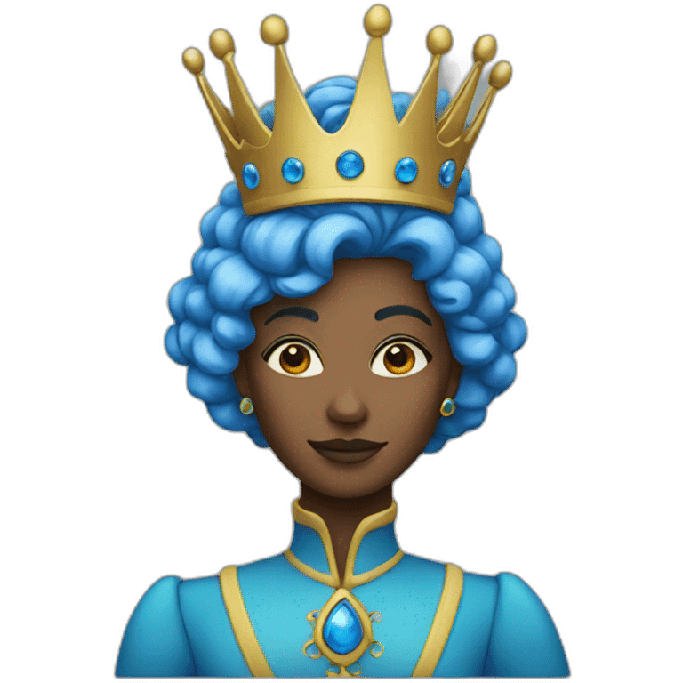 Blue queen emoji