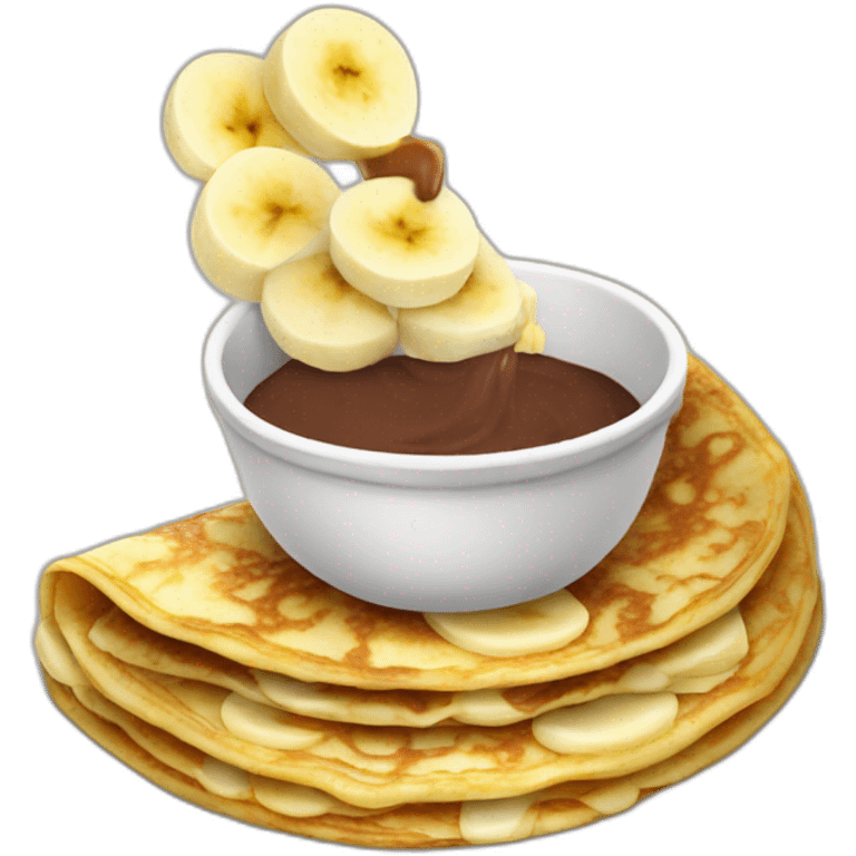 Crêpes chocolat banane emoji