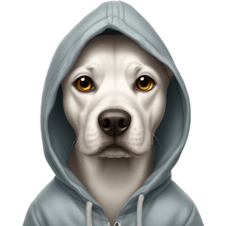 Dog wearing hoodie emoji