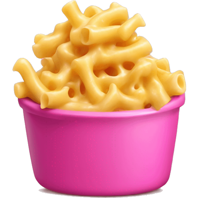 Pink Mac and cheese emoji