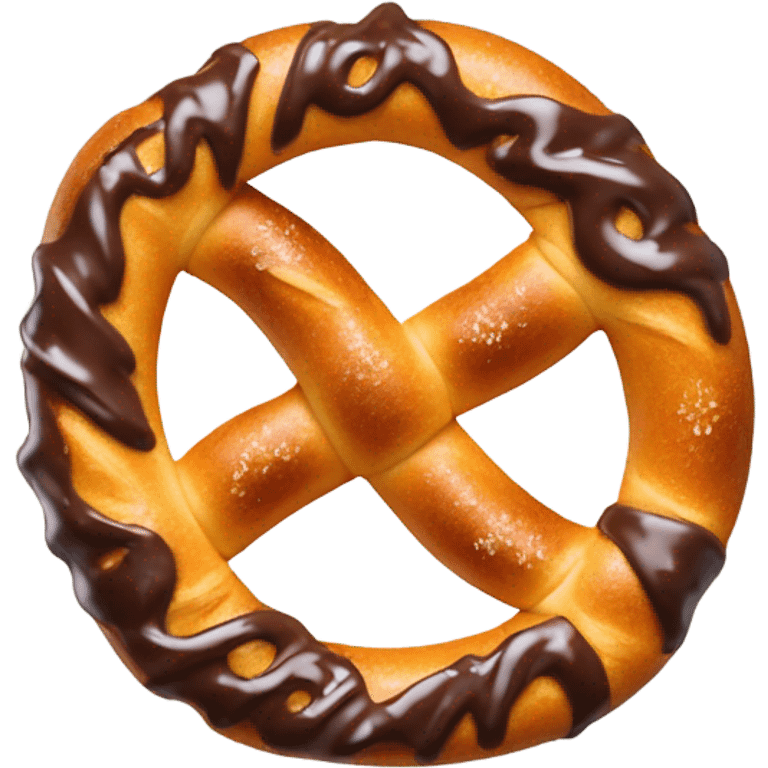 Chocolate pretzel emoji