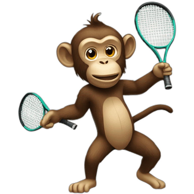 monkey playing tennis emoji