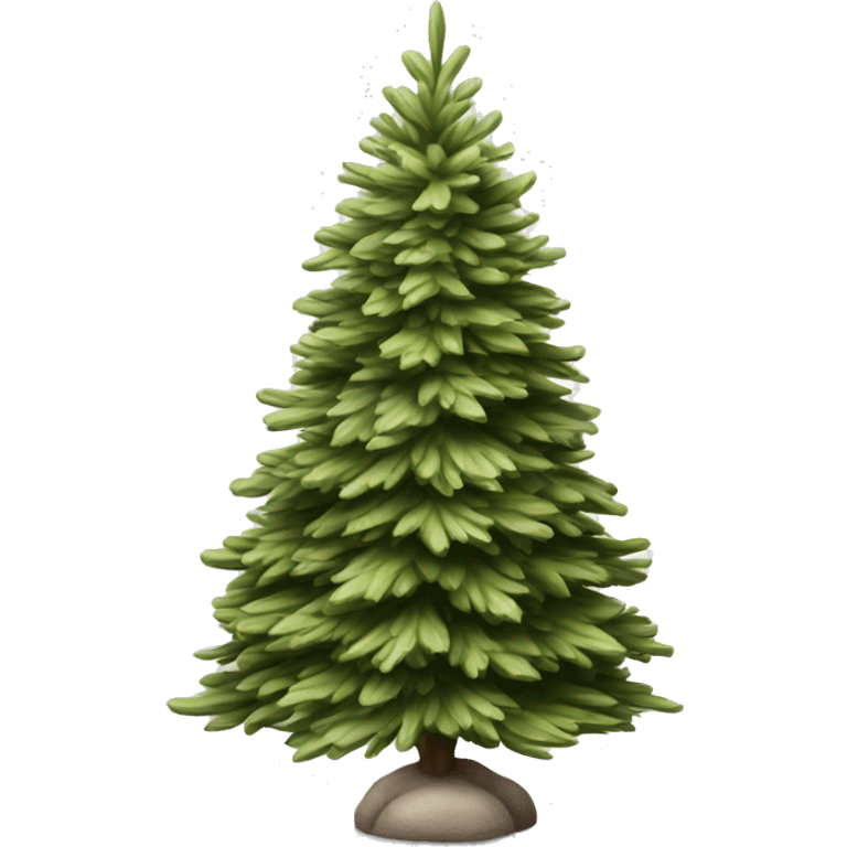 Realistic isolated off white fir christmas tree   emoji