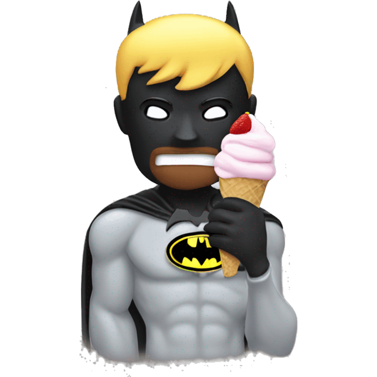 Batman eating ice cream emoji