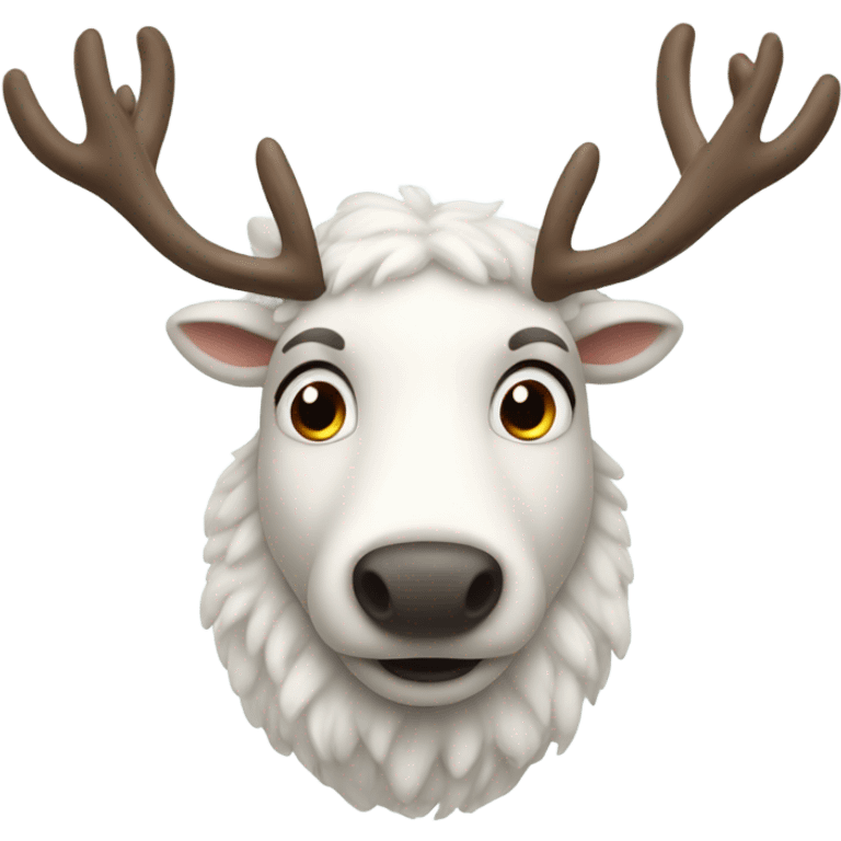 A white reindeer emoji