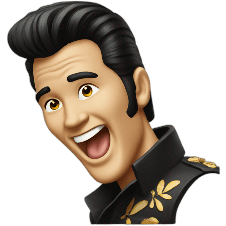 Elvis Presley laughing emoji