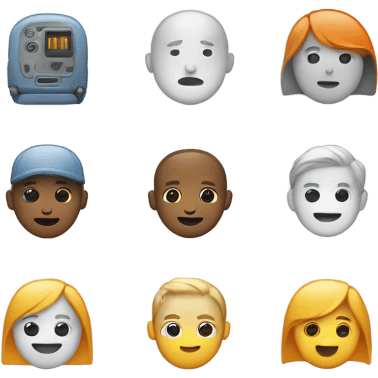 ux design, icon, automation and connection emoji