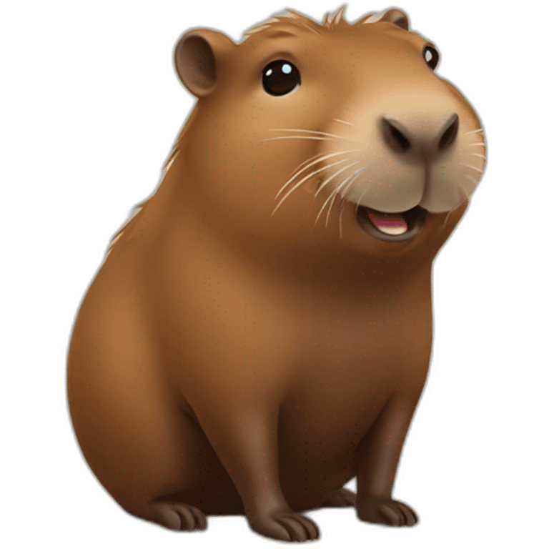 Capybara with chocolate emoji