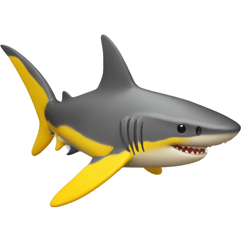 Blahaj shark  coloured yellow emoji