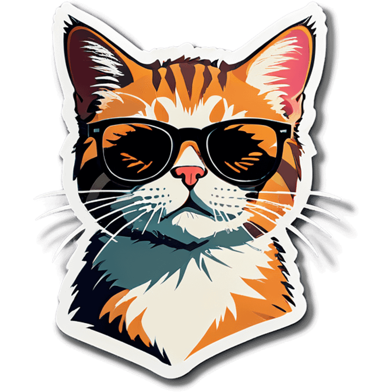 Cat with sunglasses emoji