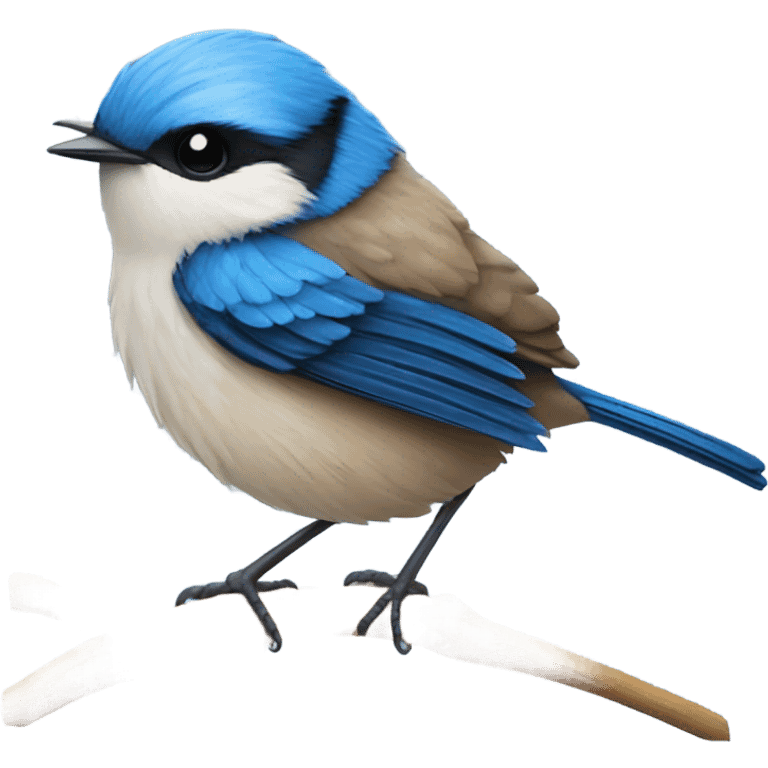 Single Blue Fairy wren bird  emoji