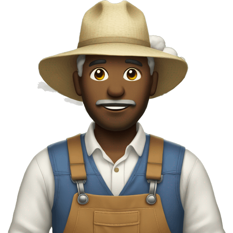 farmer with cotton emoji