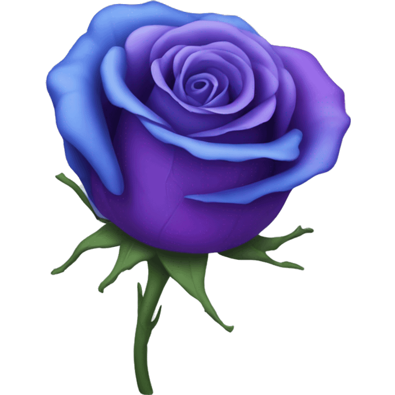 Blue and purple rose emoji