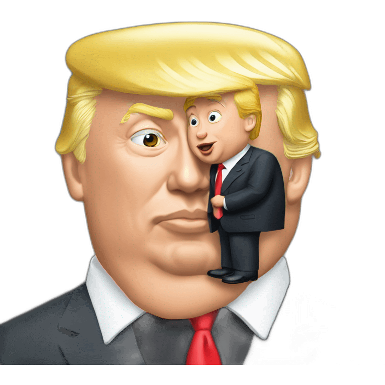 elon musk kissing trump emoji