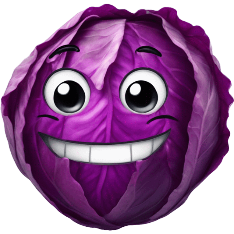 red cabbage smiling emoji