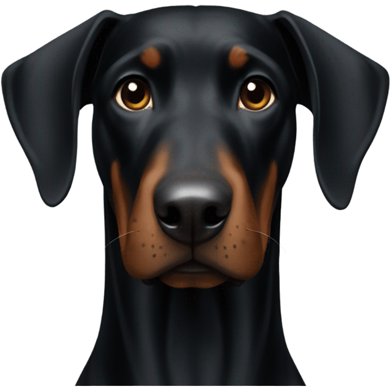 all black doberman emoji